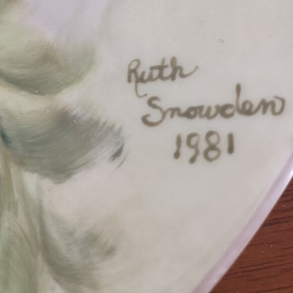 1981 Vintage Hand Painted Display Plate with Poppies - Picture 4 of 6